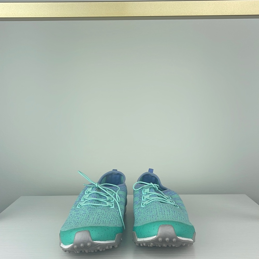 Adidas Lightweight Mint Green Knit Sneakers Women’s Size 7.5 - Picture 5 of 11